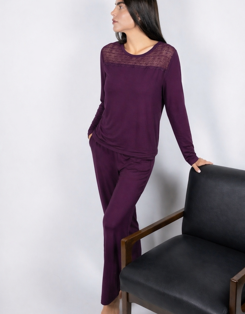Aspen Dream Nora Long Sleeve Pj Set - Aspen Dream
