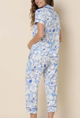 The Cat's Pajamas Cats pajamas S/S Capri button up pajama Set Pima Cotton