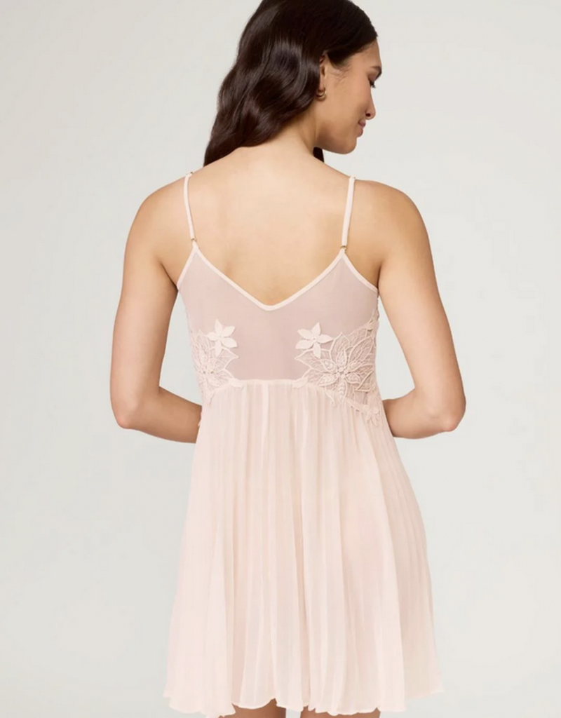 Delight Chemise - Pleated embroidered lace