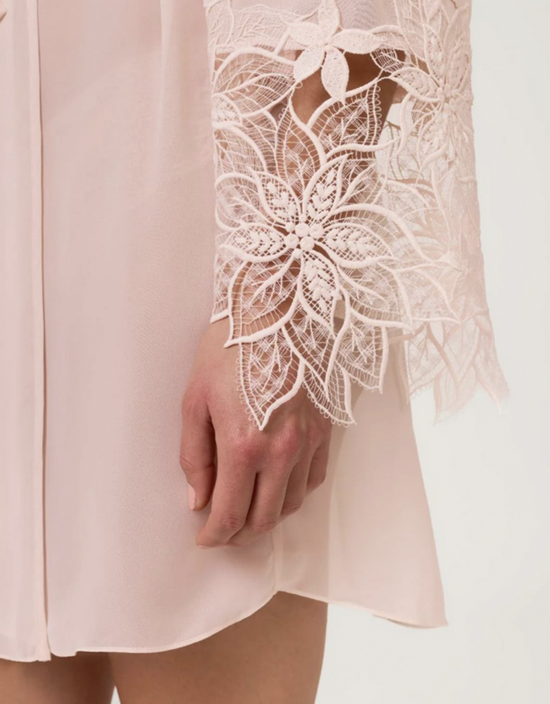 Rya Collection Delight Cover Up Pleated w embroidered Lace