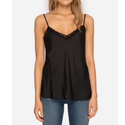 Johnny Was Silk Lace Trimmed Camisole - Black Johnny Was Silk Lace Trimmed Camisole - Black
