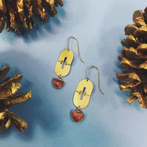 Nicole Weldon Goldie Earring - Brass Nicole Weldon Goldie Earring - Brass