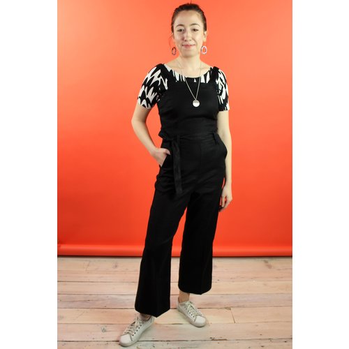 Level 99 Delia Linen Jumper - Black Level 99 Delia Linen Jumper - Black