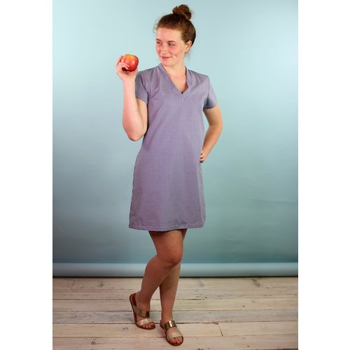Sarah Bibb Kimmy V-Dress - Check Sarah Bibb Kimmy V-Dress - Check