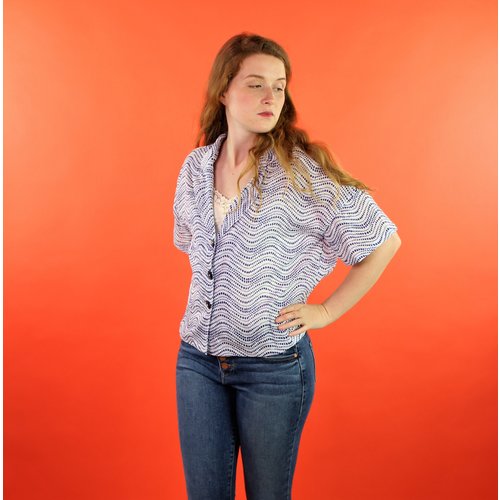 Sarah Bibb Owen Top - Wavy Dot Sarah Bibb Owen Top - Wavy Dot