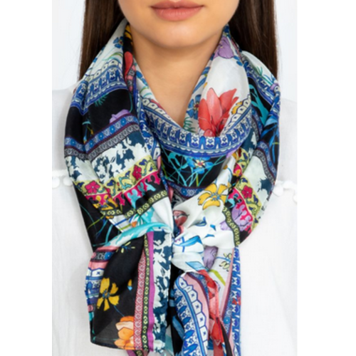 Johnny Was Rectangle Silk Scarf - Invo Johnny Was Rectangle Silk Scarf - Invo