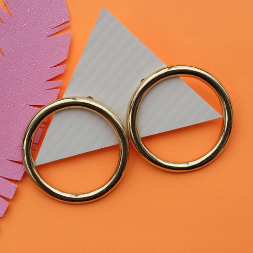 Ink & Alloy Ring Earring - Brass Ink & Alloy Ring Earring - Brass