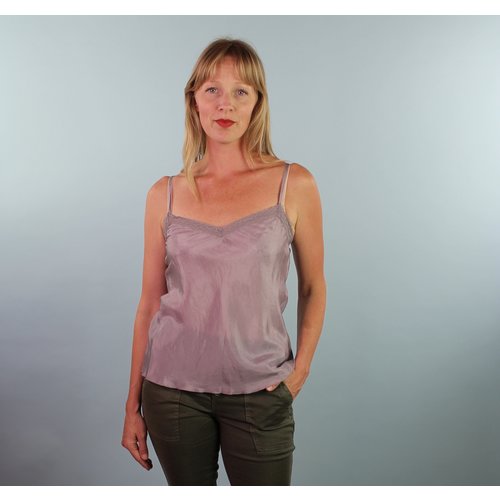 Johnny Was Silk Lace Trimmed Camisole - Storm Johnny Was Silk Lace Trimmed Camisole - Storm