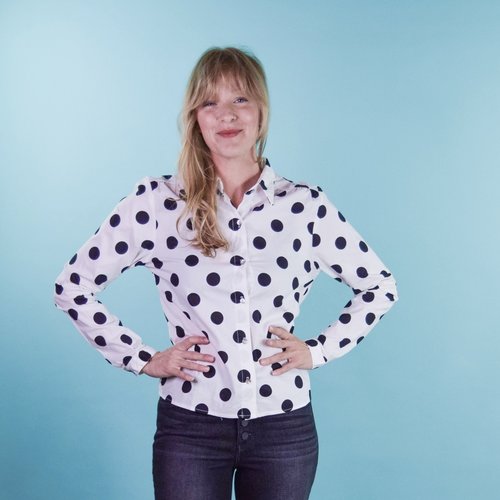 Cameo Cando Blouse - Grand Dot White Cameo Cando Blouse - Grand Dot White