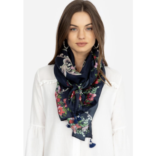 Johnny Was Rectangle Silk Scarf - Moco Johnny Was Rectangle Silk Scarf - Moco
