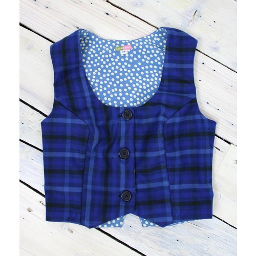 Sarah Bibb Anna Vest - Blue Plaid Sarah Bibb Anna Vest - Blue Plaid