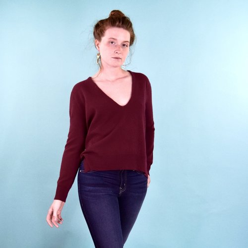 Oats Lapi Cashmere Sweater -Garnet Oats Lapi Cashmere Sweater -Garnet