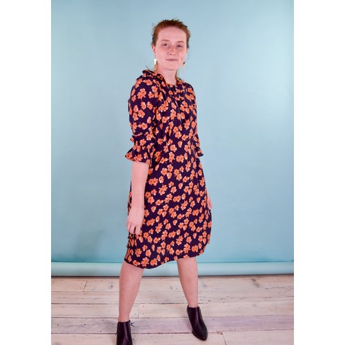 Cameo Ruff Neck Dress - Daphne Cameo Ruff Neck Dress - Daphne