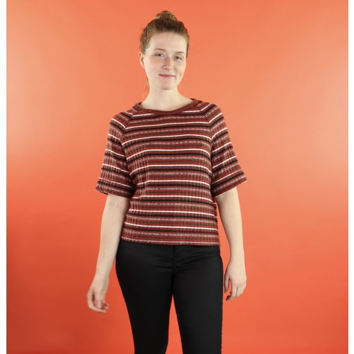 Coin Kaji Stripe Tee - Rusty Coin Kaji Stripe Tee - Rusty