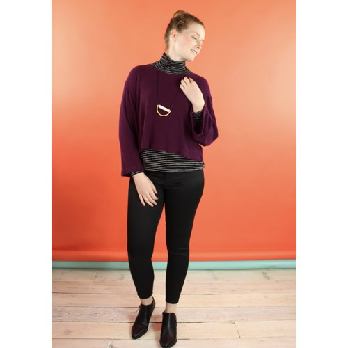 Sarah Bibb Lumi Top - Plum Waffle Sarah Bibb Lumi Top - Plum Waffle