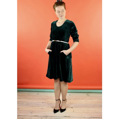 Sarah Bibb Rachel Dress - Emerald Velvet Sarah Bibb Rachel Dress - Emerald Velvet