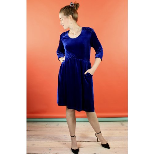 Sarah Bibb Rachel Dress - Sapphire Velvet Sarah Bibb Rachel Dress - Sapphire Velvet
