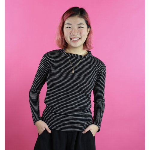 Sarah Bibb Tasha Mock Turtleneck - Prince Sarah Bibb Tasha Mock Turtleneck - Prince