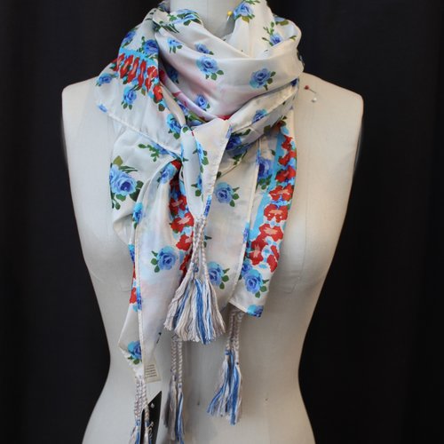 Johnny Was Silk Tassel Scarf - Light Oneal Johnny Was Silk Tassel Scarf - Light Oneal