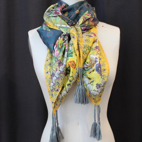 Johnny Was Silk Tassel Scarf - Risha Johnny Was Silk Tassel Scarf - Risha