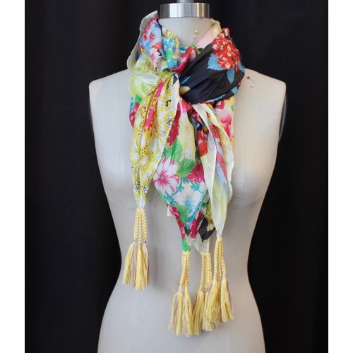 Johnny Was Silk Tassel Scarf - Japer Johnny Was Silk Tassel Scarf - Japer