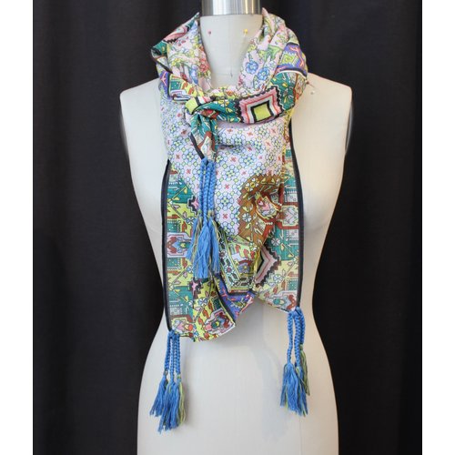 Johnny Was Cotton Tassel Scarf - Indianio Johnny Was Cotton Tassel Scarf - Indianio