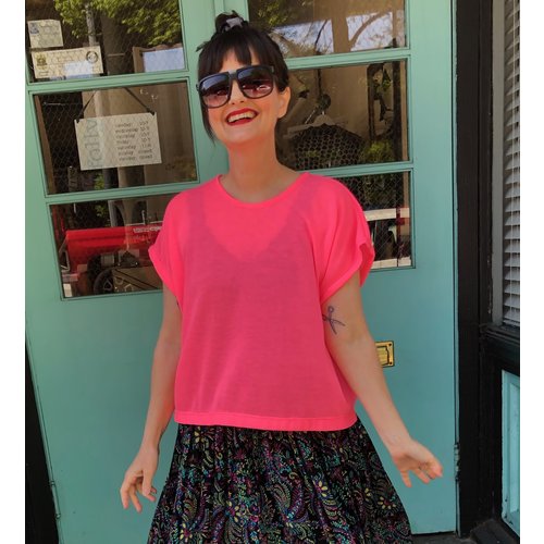 Sarah Bibb Lumi Top s/s - Neon Pink Sarah Bibb Lumi Top s/s - Neon Pink