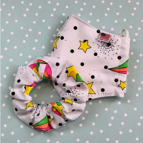 Busy Mushroom Mask & Scrunchie Set - Multiple Prints Busy Mushroom Mask & Scrunchie Set - Multiple Prints