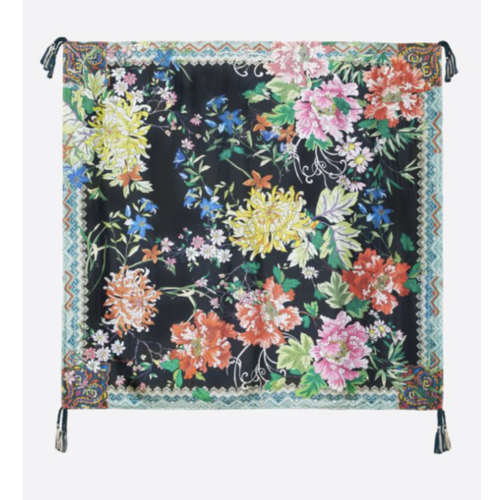 Johnny Was Silk Tassel Scarf - Meta Johnny Was Silk Tassel Scarf - Meta