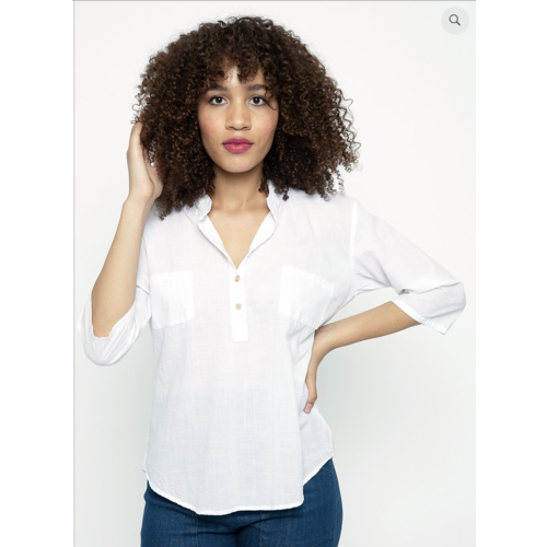 Cameo Tula Blouse - White hatch Cameo Tula Blouse - White hatch