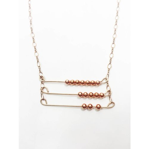 Mon Coeur Venteux Triple Row Copper Necklace Mon Coeur Venteux Triple Row Copper Necklace