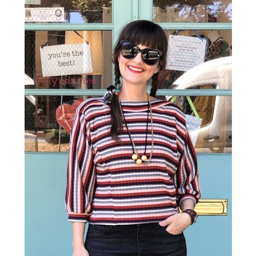 Sarah Bibb Beth Top - Nan Stripe Sarah Bibb Beth Top - Nan Stripe