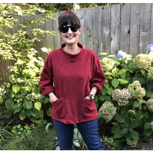 Sarah Bibb Billie Sweatshirt - Cardinal Sarah Bibb Billie Sweatshirt - Cardinal