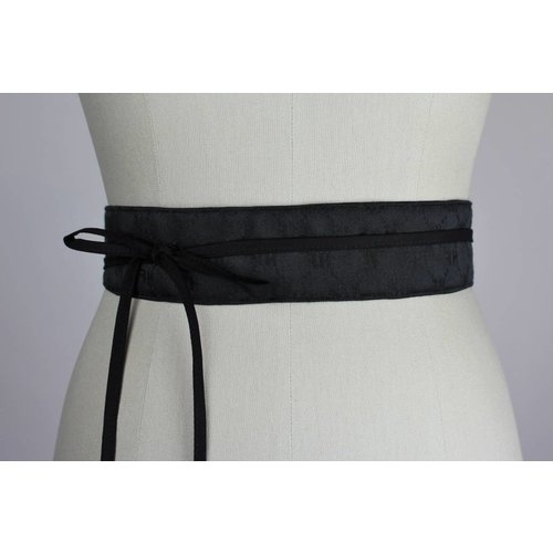 Sarah Bibb Mini Obi Belt- Fancy Black Sarah Bibb Mini Obi Belt- Fancy Black