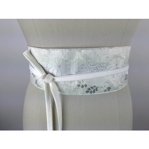 Sarah Bibb Obi Belt - China White Sarah Bibb Obi Belt - China White