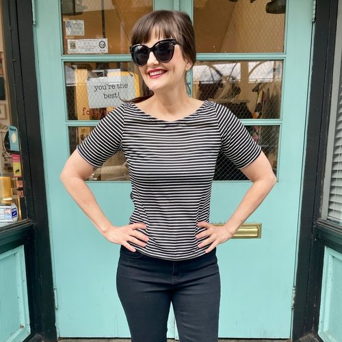 Sarah Bibb Caroline Tee - Street Stripe Sarah Bibb Caroline Tee - Street Stripe