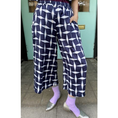 Sarah Bibb Gemma Crop Palazzo Pants - Santiago Sarah Bibb Gemma Crop Palazzo Pants - Santiago