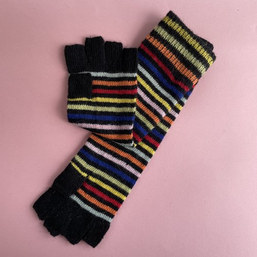 Long Fingerless Gloves - StripeZone Long Fingerless Gloves - StripeZone