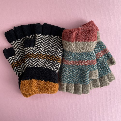 Fingerless Gloves - Multi Color Fingerless Gloves - Multi Color