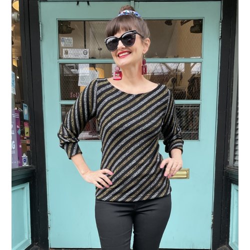 Sarah Bibb Clara Tee - Disco Stripe Sarah Bibb Clara Tee - Disco Stripe