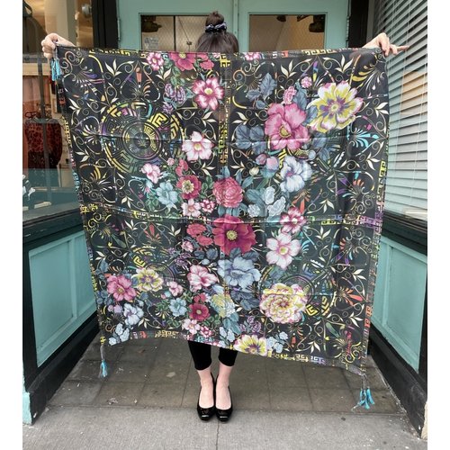 Johnny Was Silk Tassel Scarf - Peace Johnny Was Silk Tassel Scarf - Peace