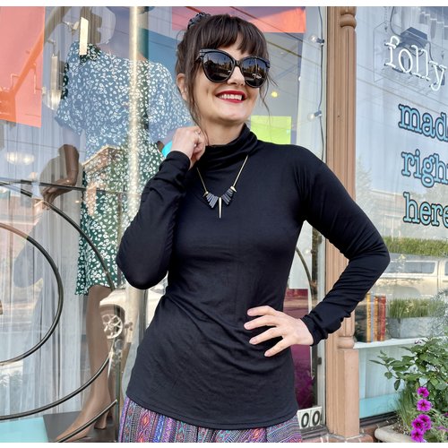 Sarah Bibb Tasha Turtleneck - Black Sarah Bibb Tasha Turtleneck - Black