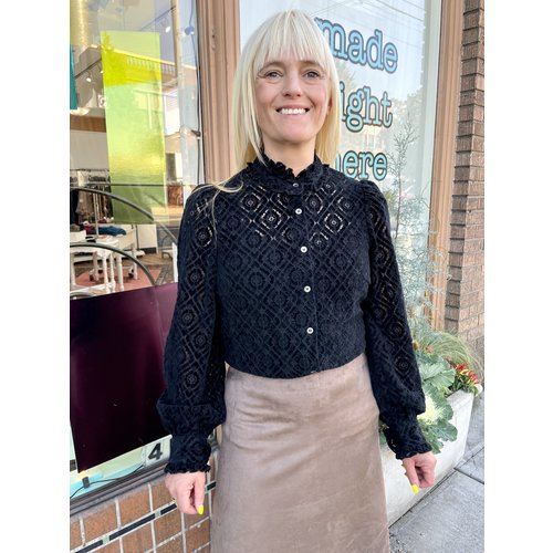 Frnch Celita Shirt - Lacy Black Frnch Celita Shirt - Lacy Black