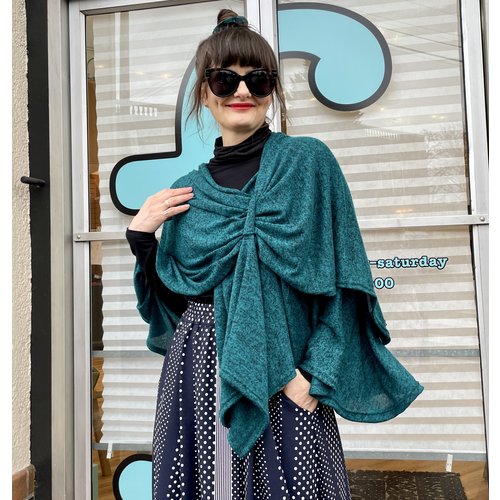 Sarah Bibb Natasha Wrap - Richest Teal Sarah Bibb Natasha Wrap - Richest Teal
