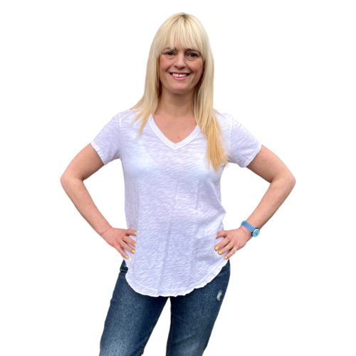 Jessy V Tee - Classic White Jessy V Tee - Classic White