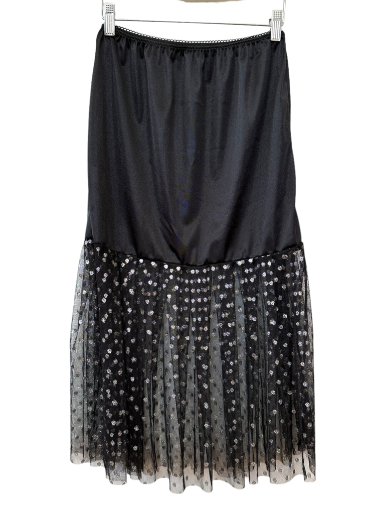 Sarah Bibb Mazzie Half Slip - Silver Dot/Black