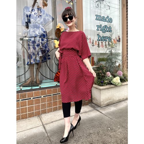 Sarah Bibb Fiona Dress - Claret Dot Sarah Bibb Fiona Dress - Claret Dot