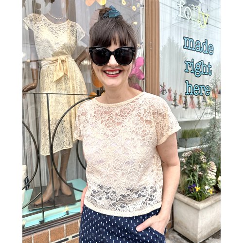 Sarah Bibb Rita Top - Cream Lace Sarah Bibb Rita Top - Cream Lace