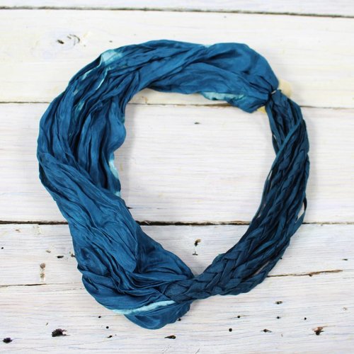 Braided Scarf Necklace - Teal Braided Scarf Necklace - Teal