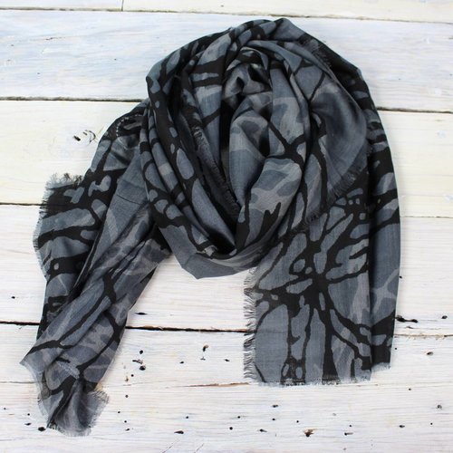 Hand Stitched Scarf - Blues Hand Stitched Scarf - Blues